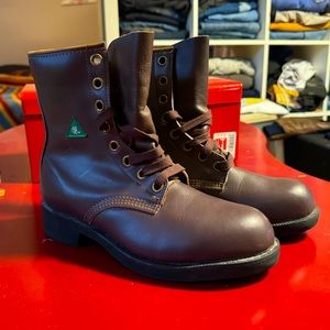 Vintage Kingtreads CSA approved work boots, steel toe and sole, Canadian Leather